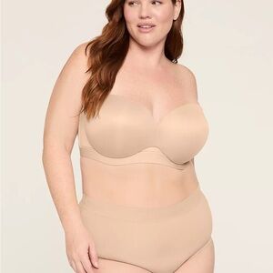 Cacique Nude Comfort Bliss Lightly Lined Multi-Way Strapless Bra; 42H